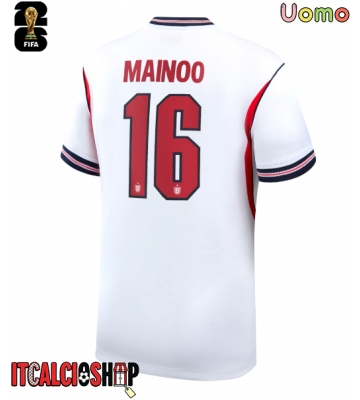 Inghilterra Kobbie Mainoo #16 Prima Maglia Mondiali 2026 Manica Corta